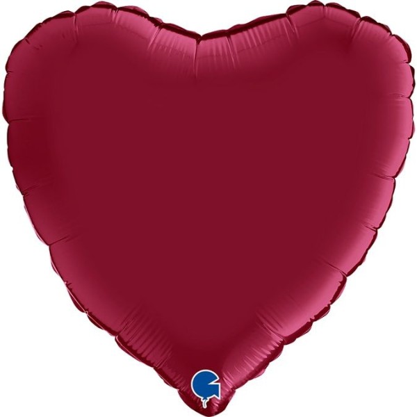 Folienballon Heart Satin Cherry