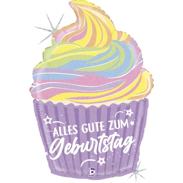 Großer Ballon Muffin "Alles Gute zum Geburtstag"