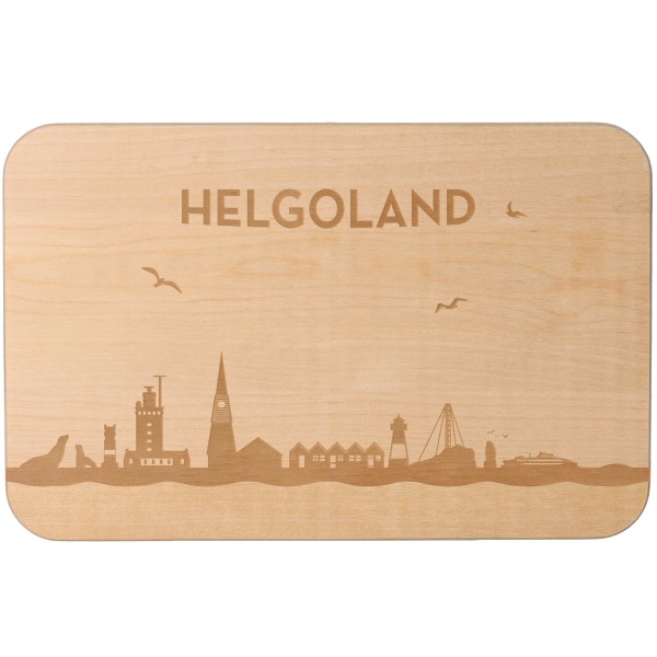 Frühstücksbrett Skyline Helgoland 23cm x 15cm x 1cm