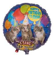Musikballon "Katzen - Happy Birthday to mew!"  Musikballon "Katzen - Happy Birthday to mew!"