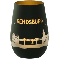 Windlicht Skyline Rendsburg Schwarz/Gold Windlicht Skyline Rendsburg Schwarz/Gold