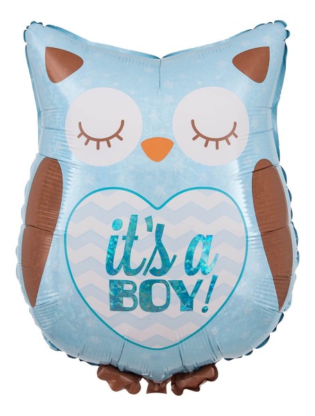 Ballon Eule zur Geburt "It's a Boy"