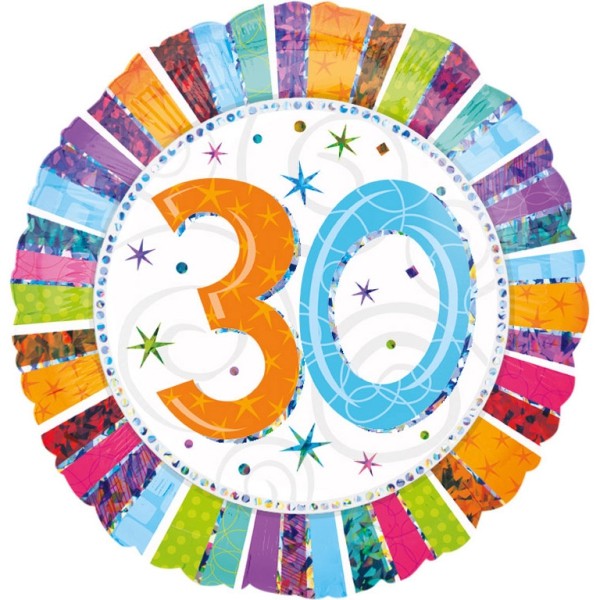Zahlenballon zum 30. Geburtstag, Radiant