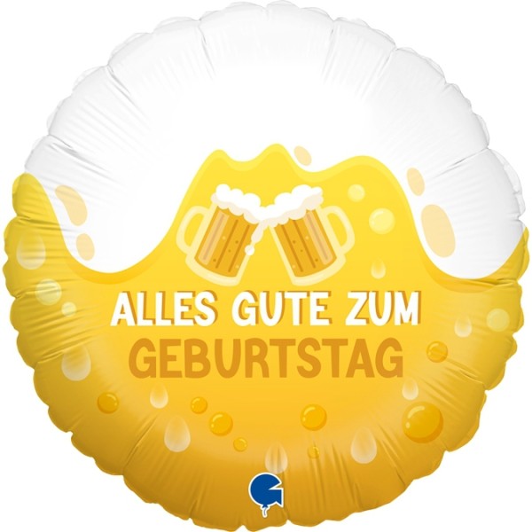Folienballon "Alles Gute zum Geburtstag" Biergläser