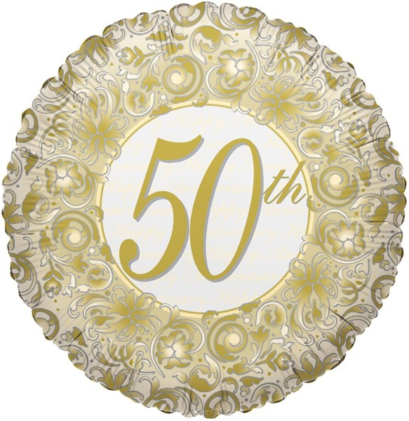 Ballongruss zum 50. Hochzeitstag "50th"