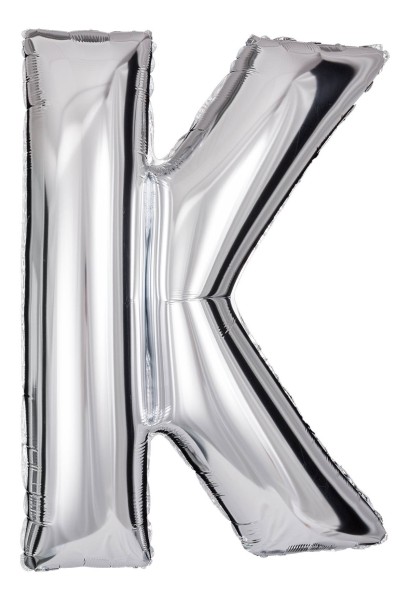 Buchstabenballon Silber "K"