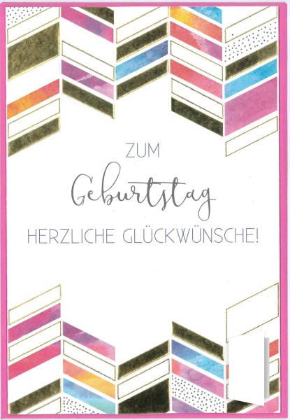 Geburtstagskarte "Zum Geburtstag, Herzliche Glückwünsche!"