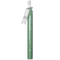 Stabkerze "Alles Liebe zur Konfirmation" Smaragd  Stabkerze "Alles Liebe zur Konfirmation" Smaragd