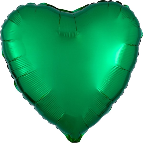 Folienballon Herz, Metallic Grün
