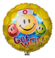 Folienballon "Smileys - Get Well!"  Folienballon "Smileys - Get Well!"