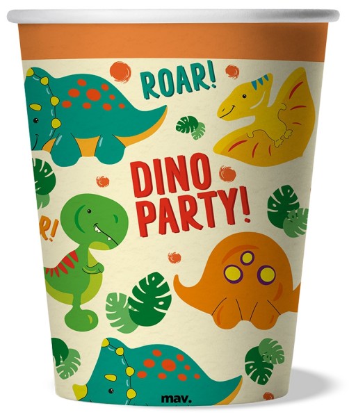 Pappbecher "Dino Party!", 8 Stück