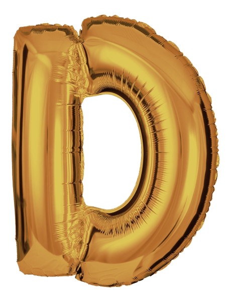 Buchstabenballon Gold "D"