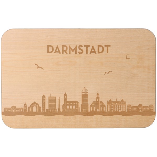 Frühstücksbrett Skyline Darmstadt 23cm x 15cm x 1cm