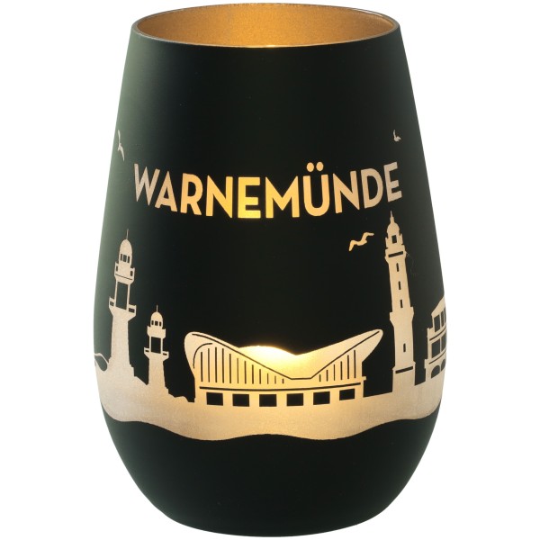 Windlicht Skyline Warnemünde
