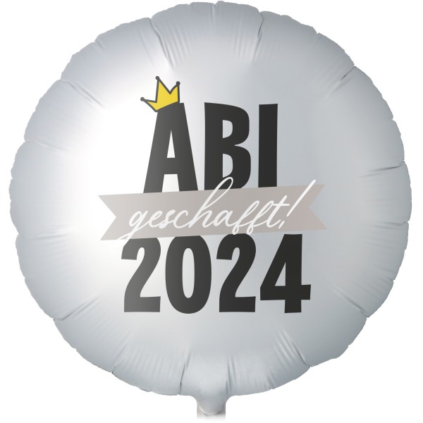 Folienballon Satin Weiß "ABI 2023 geschafft"