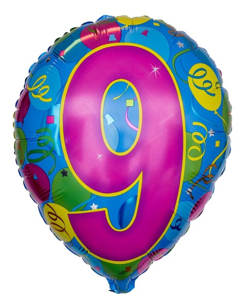 Zahlenballon zum Geburtstag "Zahl 9"