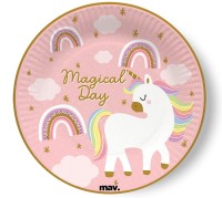 Pappteller Einhörner "Magical Day", 8 Stück  Pappteller Einhörner "Magical Day", 8 Stück