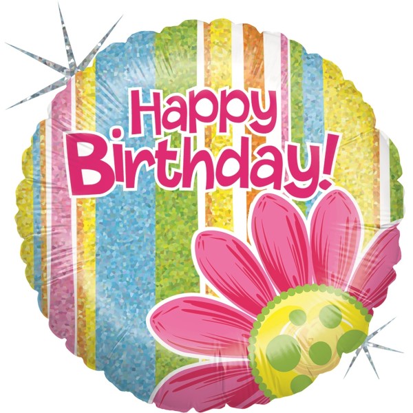 Folienballon "Happy Birthday" Bunt