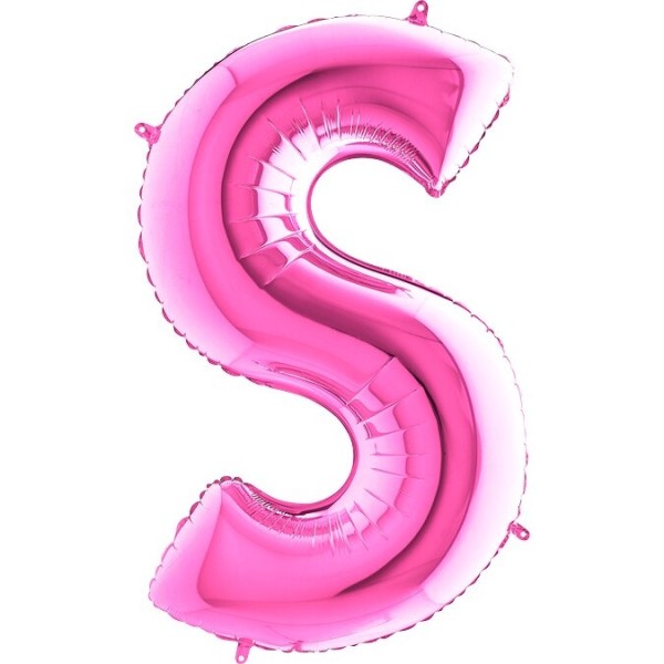 Buchstabenballon Pink "S"