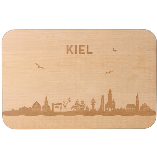 Frühstücksbrett Skyline Kiel 23cm x 15cm x 1cm