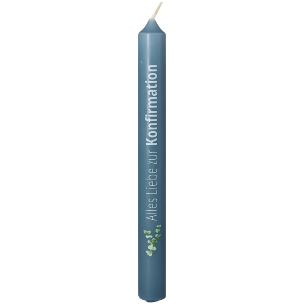 Stabkerze "Konfirmationkerze" Hellblau