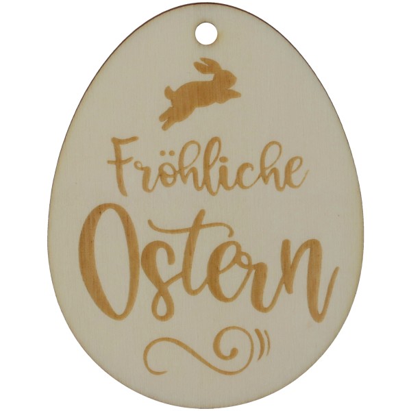 Anhänger "Fröhliche Ostern" aus Holz