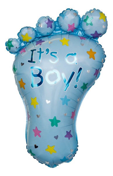 Riesenballon "Blauer Fuß - It's a Boy!"