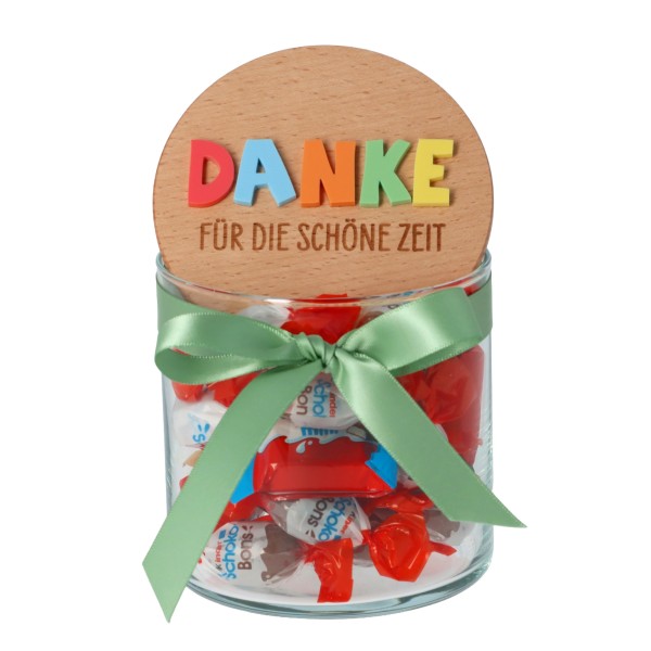 Geschenkglas "Schöne Zeit" Bunt