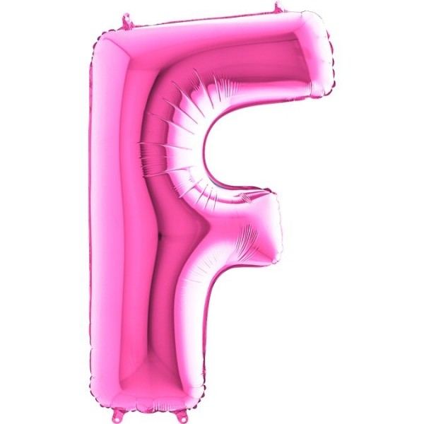 Folien Buchstaben Luftballon "F - Pink"