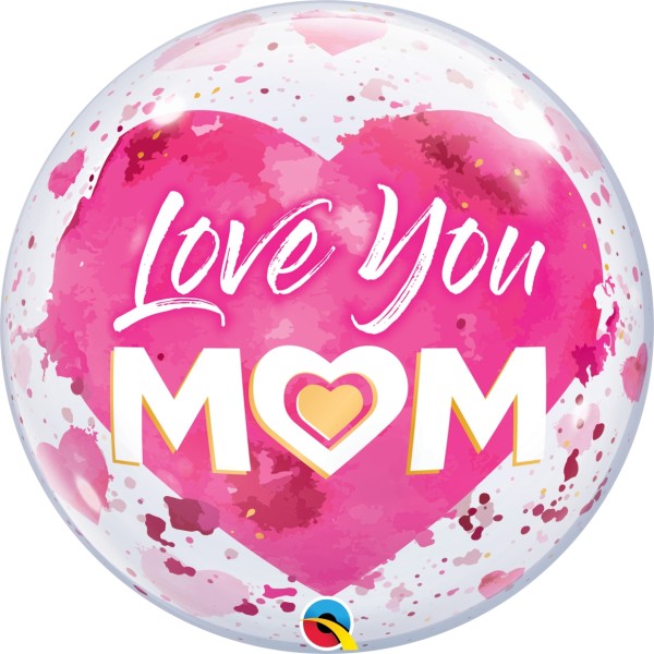 Bubble Ballon "Love you Mom"