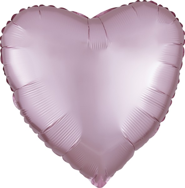 Folienballon Herz, Satin Pastell Rosa