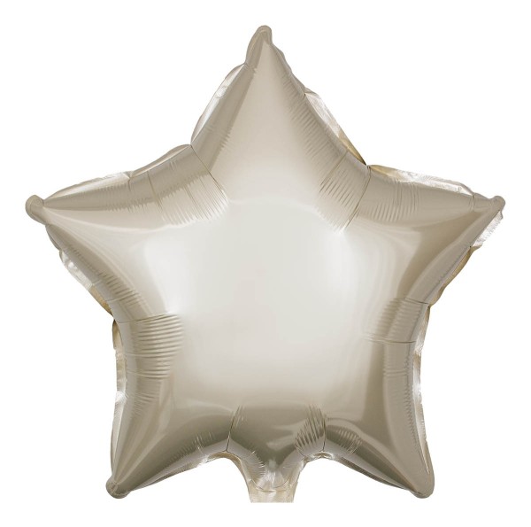 Folienballon Stern, Pearl Creme