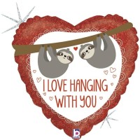 Herzballon "I Love Hanging with You"  Herzballon "I Love Hanging with You"