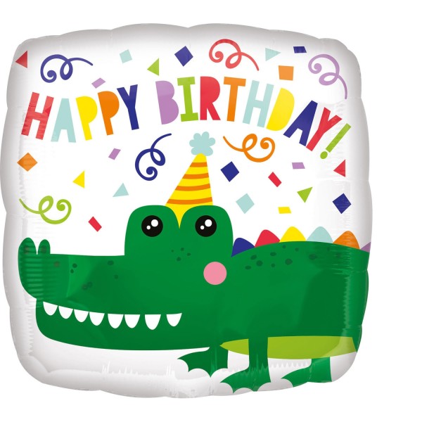Kinderballon Krokodil "Happy Birthday"