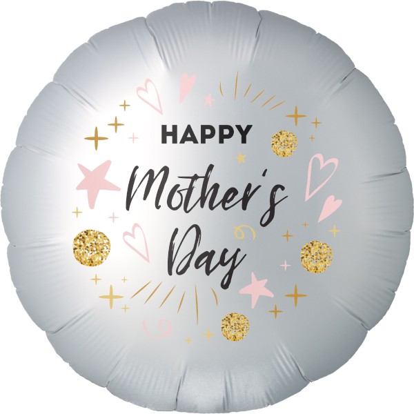 Folienballon Satin "Happy Mother's Day" Sterne