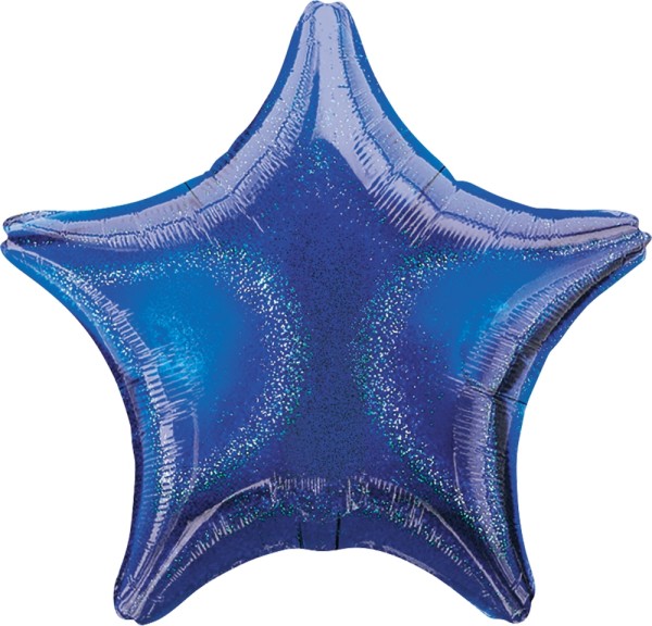 Folienballon Stern, Blau Dazzler