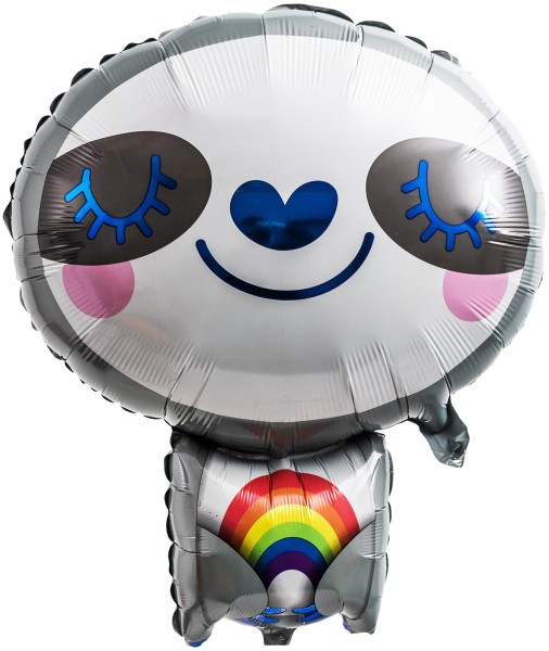 Ballon Faultier mit Regenbogen