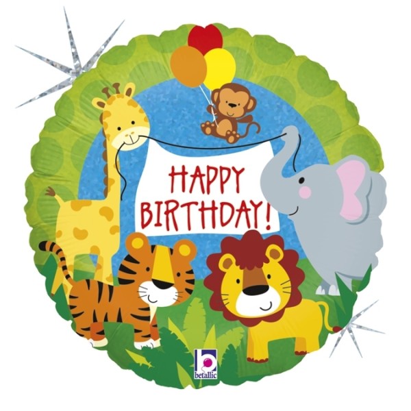Dschungelballon "Happy Birthday!"