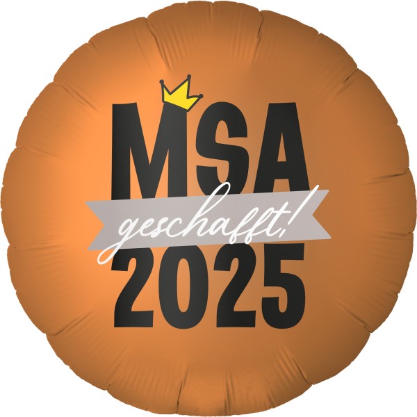 Folienballon Satin Caramel "MSA 2024 geschafft"