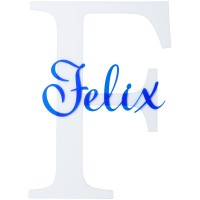 Schild Anfangsbuchstabe Weiß & Blau "Name" Acryl 30cm  Schild Anfangsbuchstabe Weiß & Blau "Name" Acryl 30cm