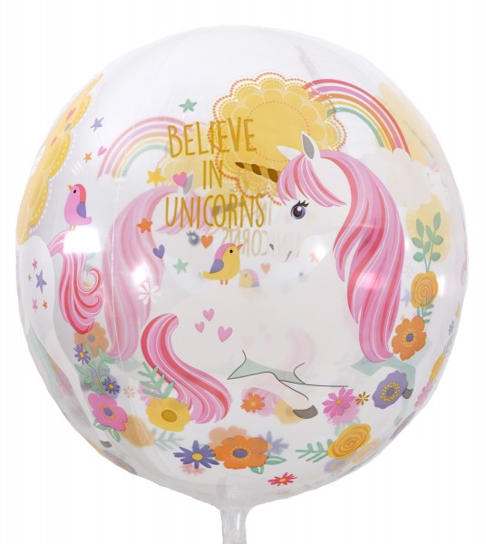 Orbz Einhorn Ballon "Believe in Unicorns"