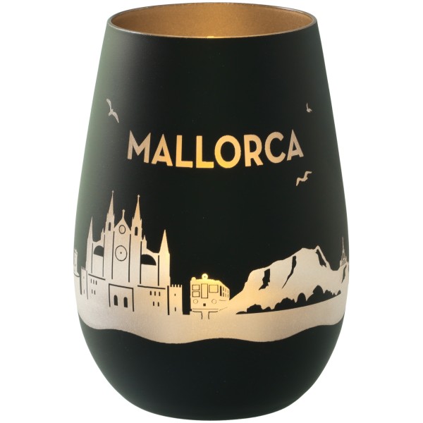 Windlicht Skyline Mallorca