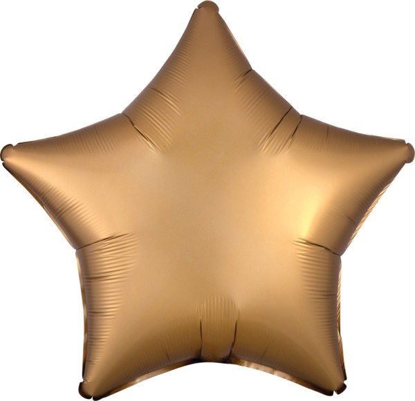Folienballon Stern, Satin Gold
