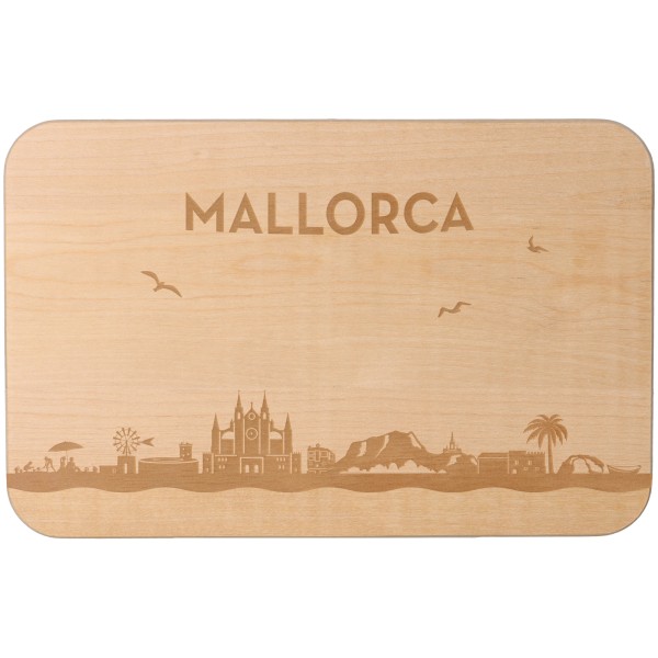 Frühstücksbrett Skyline Mallorca 23cm x 15cm x 1cm