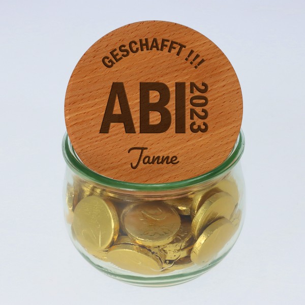 Geschenkglas ABI 2023 "Name"