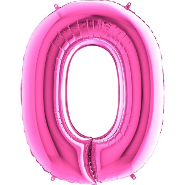 Folien Buchstaben Luftballon "O - Pink"