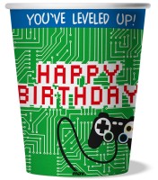 Pappbecher "Happy Birthday" Game Controller, 8 Stück  Pappbecher "Happy Birthday" Game Controller, 8 Stück
