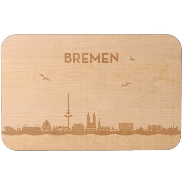 Frühstücksbrett Skyline Bremen 23cm x 15cm x 1cm