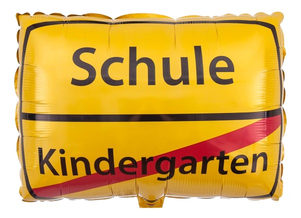 Folienballon Verkehrsschild "Schule - Kindergarten"