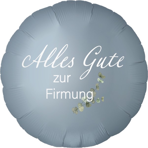 Folienballon Satin Luxe Steel Blue "Alles Gute zur Firmung"